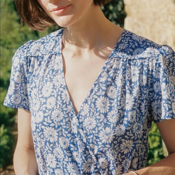 SOLD // Christy Dawn NWT Dawn Dress in Aster Field Lapis Size M - Picture 3 of 8